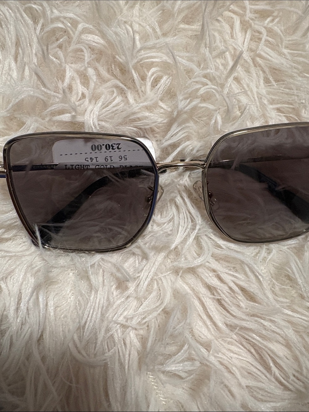 Light Gold Frame Sunglasses with Dark Smoke Lenses - Women's Accessories